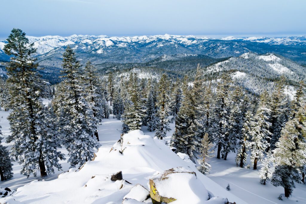 Snowy ski slope