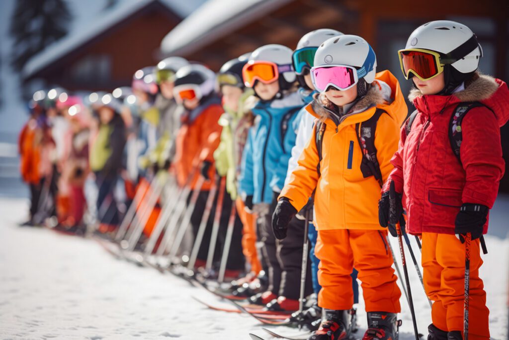 Kids start skiing