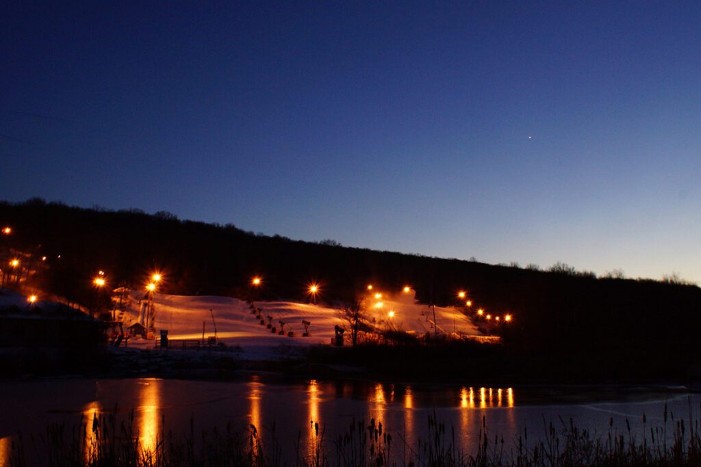 night skiing