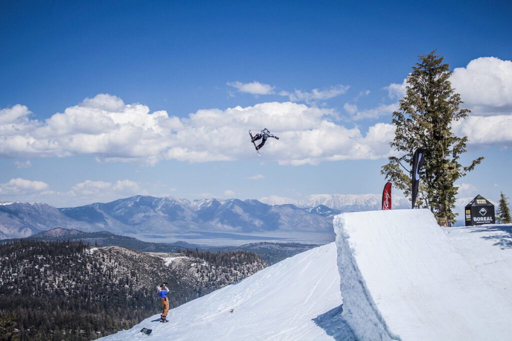 Tribe Snowboards out of Mammoth Mountain, California, makes snowboards for big air, powder, terrain park and backcountry riding. (Photo courtesy Tribe Snowboards.)