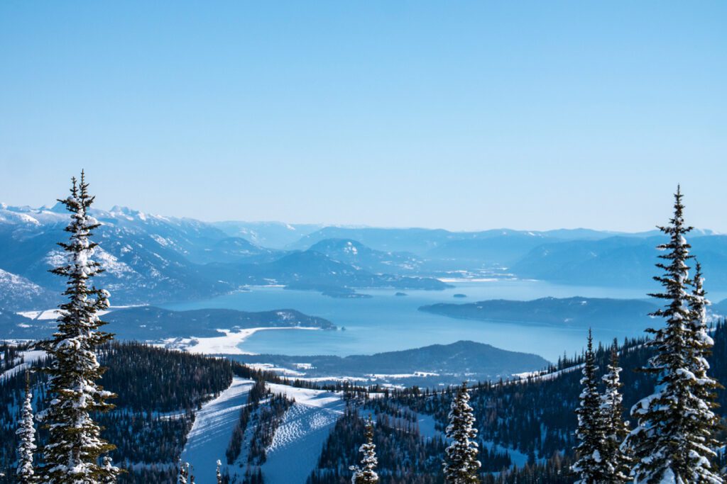 Big views at Schweitzer Mountain ski resort.