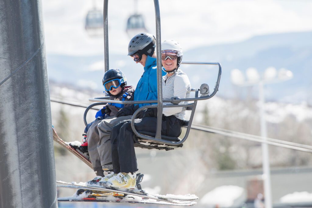 Colorado ski lift riders