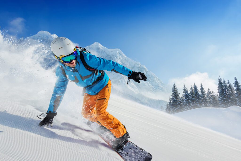 Backcountry snowboarding at Jackson Hole.