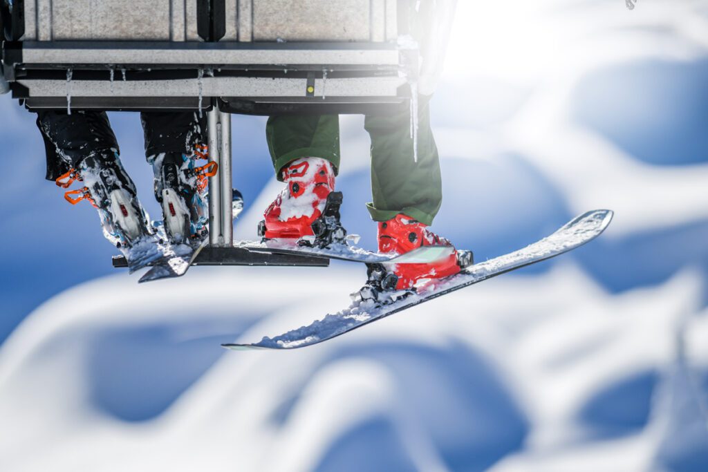 Ski lift at ski resorts in utah