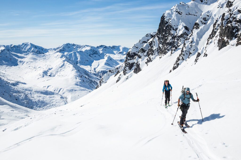 Cross-country skiing in Alaska