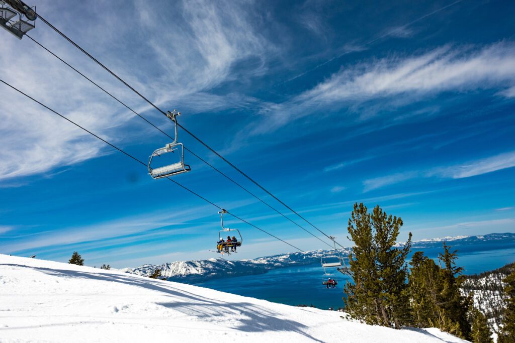 Ski resort at Lake Tahoe