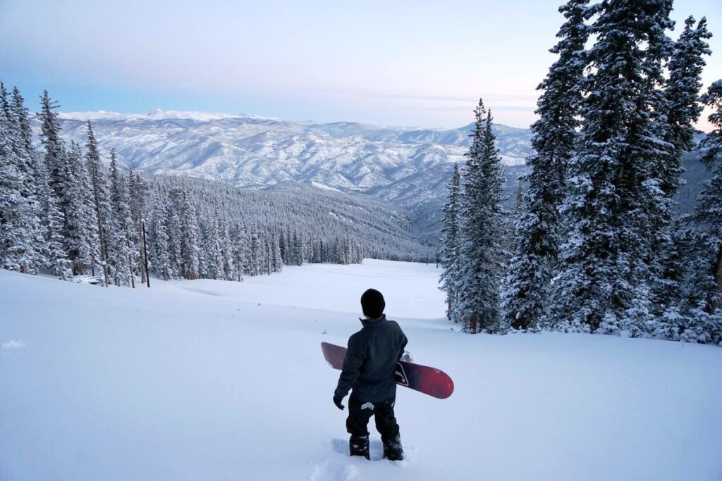 A powder day at Echo Mountain in Colorado