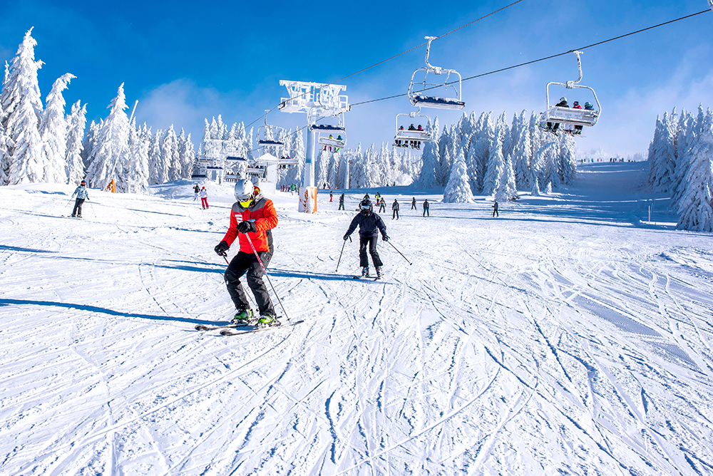 skiing the bunny slope