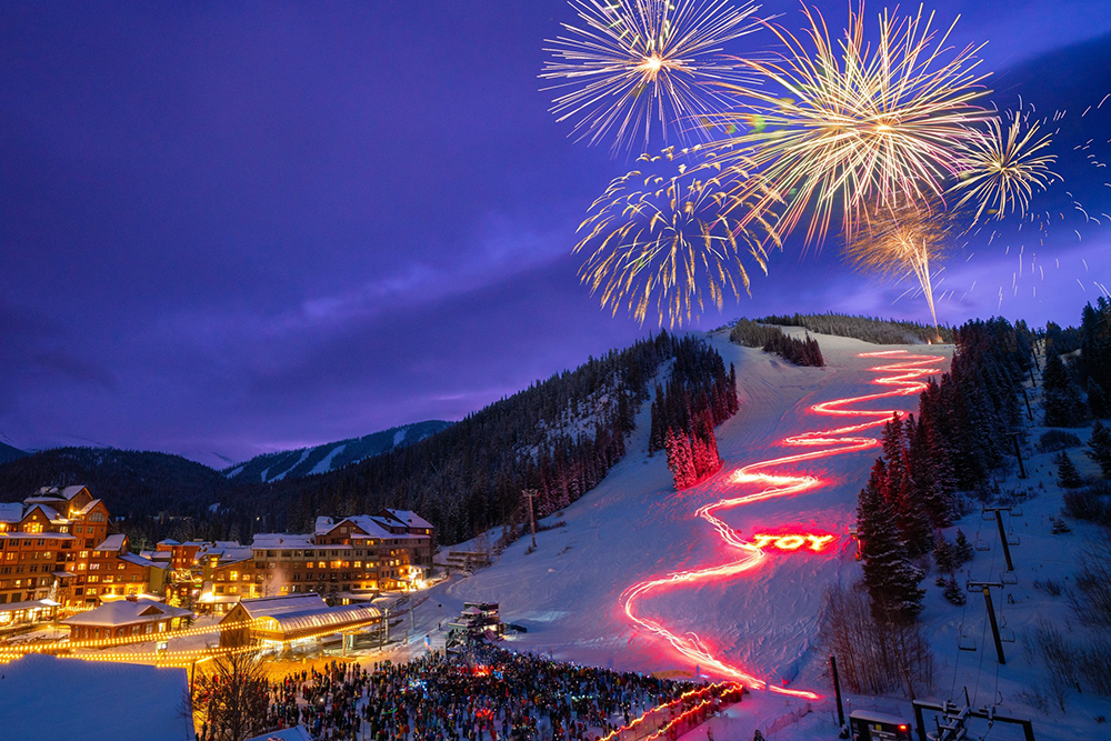 mountain fireworks