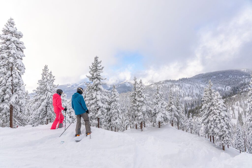 snowy day on the mountain
