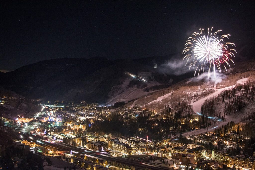 fireworks over Vail